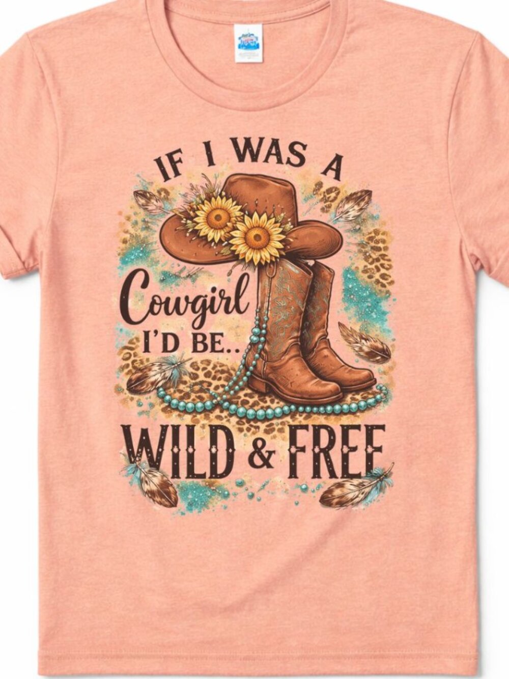 Cowgirl Western Graphic T Shirt Trendy Boutique Style Tee Womens Orange Top